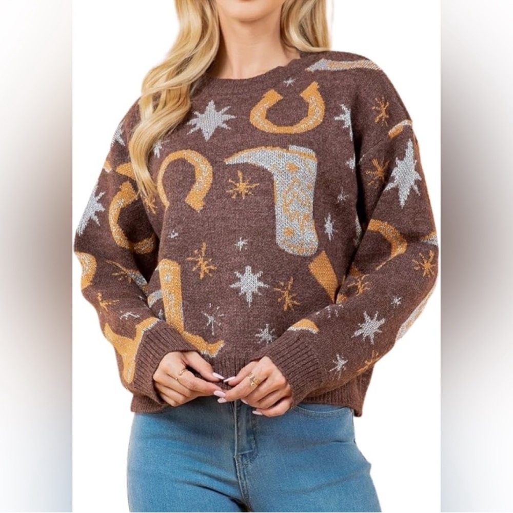 Zara Glitter Horseshoe Sweater
